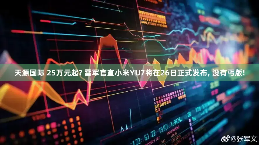 天源国际 25万元起? 雷军官宣小米YU7将在26日正式发布, 没有丐版!