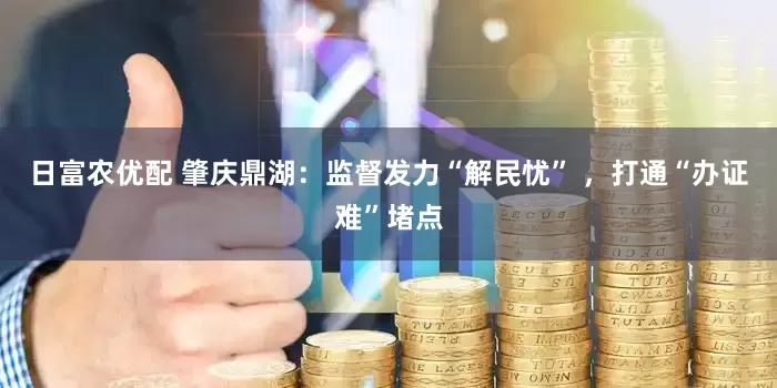 日富农优配 肇庆鼎湖：监督发力“解民忧” ，打通“办证难”堵点