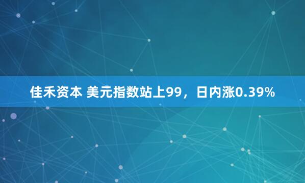 佳禾资本 美元指数站上99，日内涨0.39%
