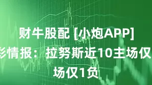 财牛股配 [小炮APP]竞彩情报：拉努斯近10主场仅1负